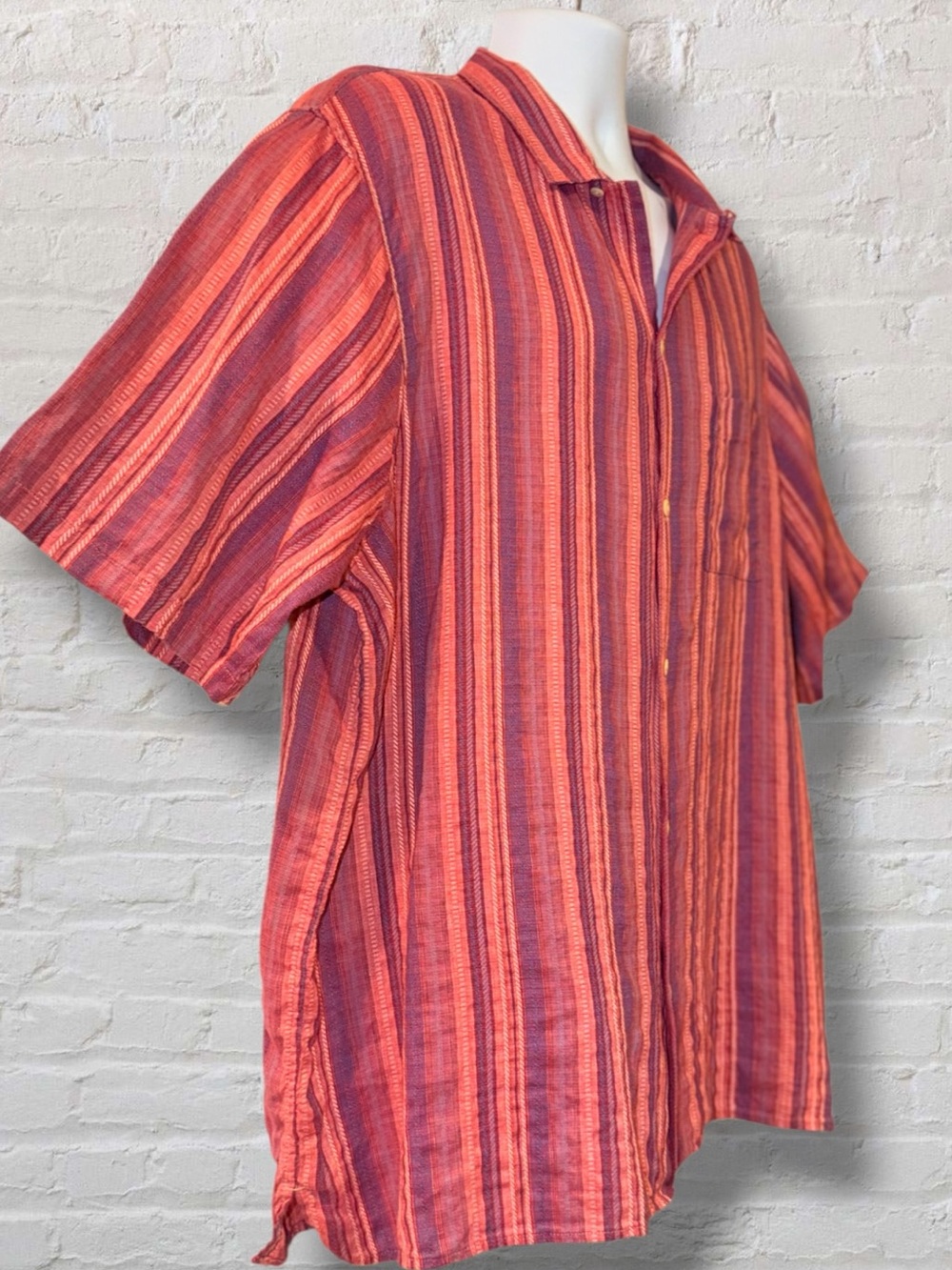 Lucky Brand Camp Collar Linen Blend Cabana Shirt XXL - Picture 6 of 14